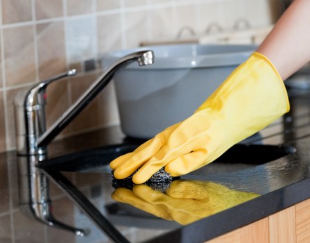 Person reviewing a cleaning service complaint form