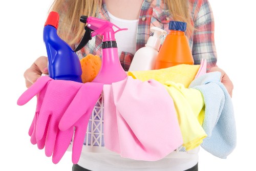 Domestic cleaner working in a Richmond family home