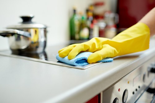 Dust removal and surface cleaning in a Richmond kitchen refurbishment
